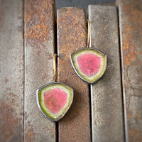 Watermelon Tourmaline Earrings
